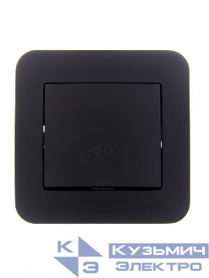 Выключатель промежуточный 1-кл.СП ASTI 10А IP20 в сборе черн. бархат LEZARD 7081-4242-107
