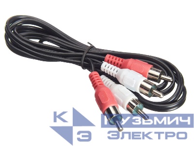 Шнур аудио-видео: 2RCA-2RCA ( длина 1.2 м, литой), NETKO Optima