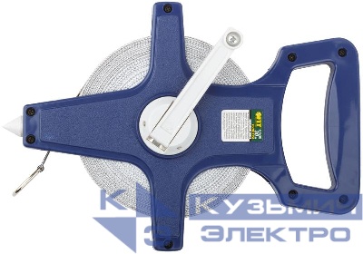 Рулетка землемерная 30м фибергласовая лента открытый корпус син. FIT 17630
