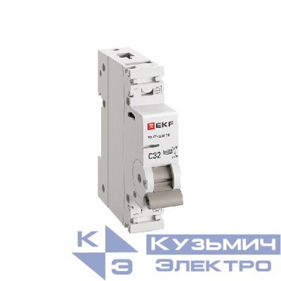 Выключатель автоматический модульный 1п C 32А 6кА ВА 47-63N DC PROxima EKF M63DC6132C