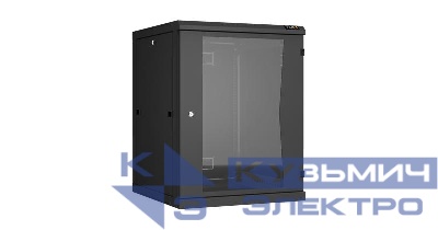 Шкаф настенный разборный 19дюйм 15U стекл. дверь Ш600хВ770хГ600мм 2 пары монтажных направляющих черн. NIKOMAX TWC-156060-R-G-BK