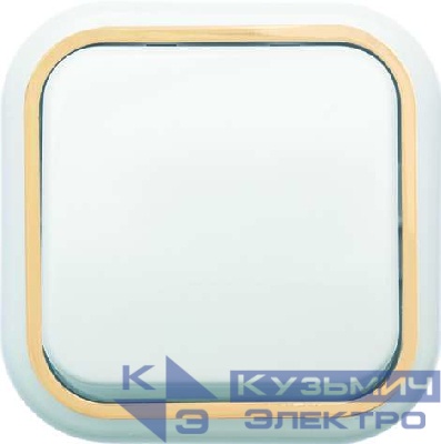 Выключатель 1-кл. ОП Валентина 10А IP20 А16-038 бел./зол. Кунцево 7631