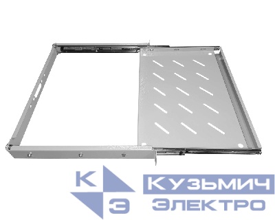 Полка для клавиатуры универсальная (482*250) для шкафов глубиной от 350мм и более, серая