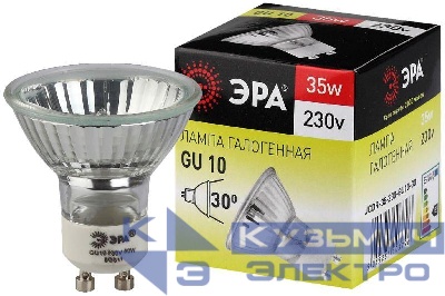 Лампа галогенная GU10-JCDR (MR16) -35W-230V ЭРА C0027385