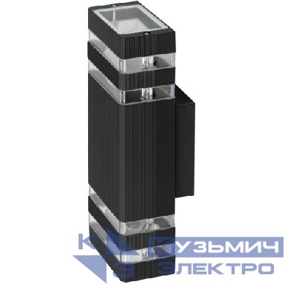 Светильник "Астрея" GBW-101-BL-0310 max 30Вт 2хE27 IP54 230В 310х110х95 уличный настен. вверх/вниз черн. Эра Б0069591