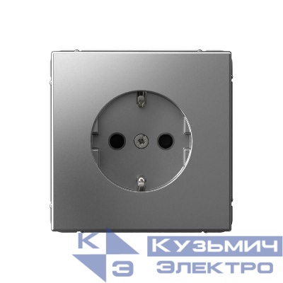 Розетка ArtGallery 16А с заземл. со шторками быстрозажим. клем. механизм сталь SE GAL000945S