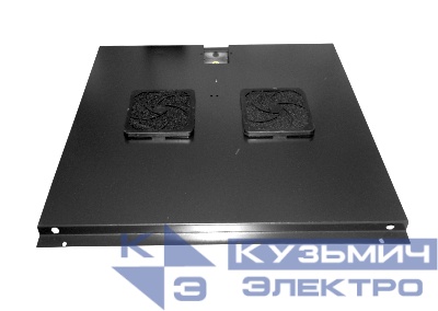 Блок вентиляторов 2 шт для TE глубиной 600 с кабелем черный Netko