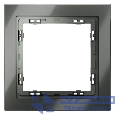 Рамка 1-м. S70 стеклян. титан Voltum VLS110106