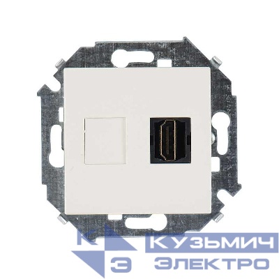 Розетка аудио/видео HDMI СП Simon 15 механизм сл. кость Simon 1591407-031