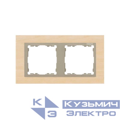 Рамка 2-м Simon82 Nature клен/шампань дерево Simon 82927-68
