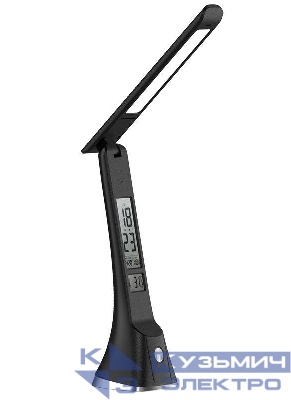 Светильник светодиодный настольный UF-821 C02 7Вт дисплей смена цвет. темп кожа черн. Ultraflash 15179