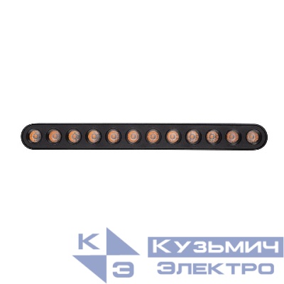 Светильник светодиодный трековый MTR16 1212 12Вт 3000К spot 36град. BL IP20 низковольтный Pro черн. JazzWay 5056299