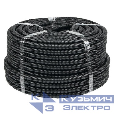 Труба гофрированная ПНД d20мм с протяжкой черн. (уп.100м) Plast PROxima EKF tpnd-20