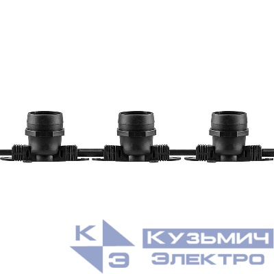 Гирлянда 230В 100 E27 черн. шаг 50см IP 65 50м +1.5м шнур CL50-50 (уп.50м) FERON 29881
