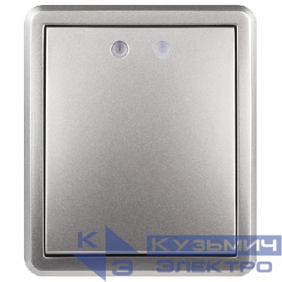 Выключатель 1-кл. ОП Эксперт 10А IP20 11-1202-03 250В 10AX с подсветкой алюм. ЭРА Б0063041