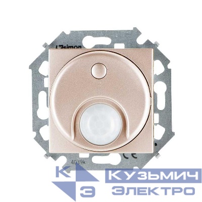 Выключатель 1-кл. СП Simon 15 IP20 230В с датчиком движения 500Вт винтов. зажим механизм шампань Simon 1591721-034