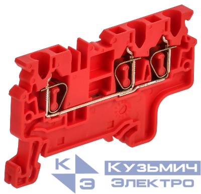 Клемма пружинная CX2.5-3 трехконтактная красн. ARMAFIX IEK AF-CT42-00-3-K04-002