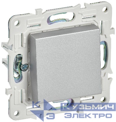 Выключатель кнопочный 1-кл. SKANDY 10А SK-V14S серебр. IEK SK-V17-0-10-K23