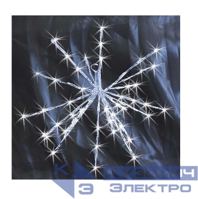 Гирлянда "Еж" 20 LED 10 веток по 10см на батарейках 3хАА бел. SHLights 4690601043771