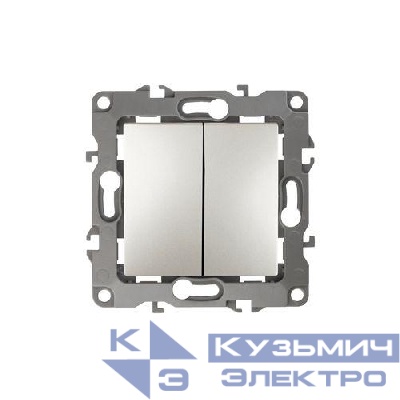 Выключатель 2-кл. СП Эра12 12-1004-15 10А IP20 250В 10AX без монтаж. лапок механизм перламутр Эра Б0019314