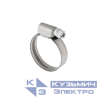 Хомут червячный 25-40/9-0.6мм нержавеющая сталь W2 (уп.50шт) Rexant 07-0725