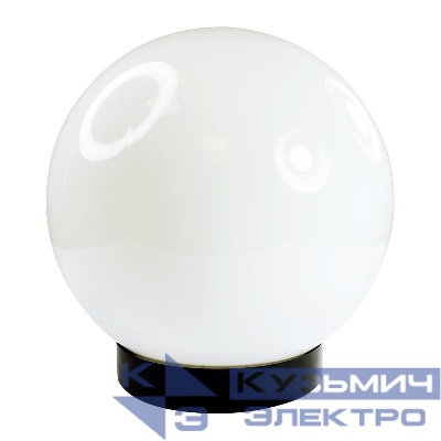 Светильник НТУ 06-60-01 "Шар" 250 Б 60Вт E27 IP55 опал ПММА /корпус плоск. черн. Элетех 1030480255