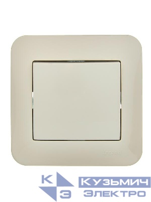 Выключатель 1-кл. 1п СП ASTI 10А IP20 в сборе крем. LEZARD 7081-0303-100