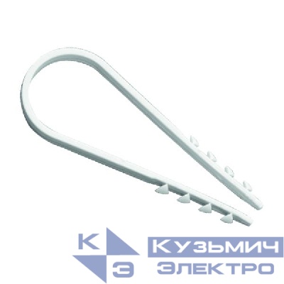 Дюбель-хомут d19-25мм бел. (уп.100шт) Урал Пак АЭ-5059025-100