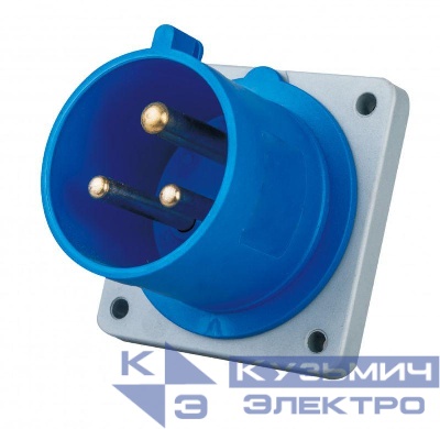 Вилка для скрытой проводки 2Р+РЕ 16А 220В IP44 ВЩ-103 DEKraft 26230DEK