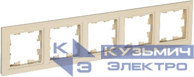 Рамка 5-м BRITE РУ-5-БрКр беж. IEK BR-M52-K10