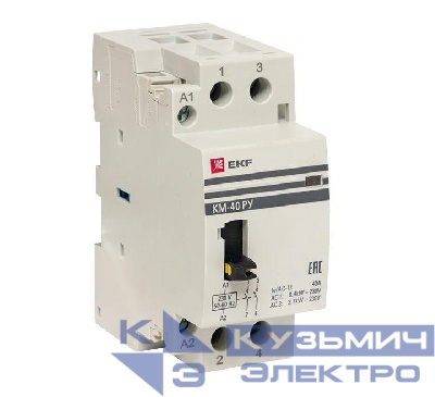 Контактор модульный КМ РУ 40А 2NO (2 мод.) PROxima EKF km-2m-40-20
