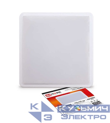 Светильник светодиодный СПБ-2-КВАДРАТ 10Вт 4000К 800лм 230В 170мм бел. IN HOME 4690612022055