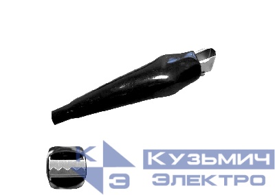 Зажим "крокодил" малый банан, 5A, черный, L=35мм, NETKO Optima