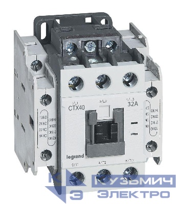 Контактор CTX3 3п 32А кат. 380В AC 2НО+2НЗ Leg 416128