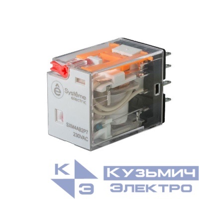 Реле 6А 4CO 230В AC тест кнопка LED SE SXM4AB2P7