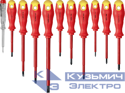 Набор отверток диэлектрических OHT-Otd01-H11 (11шт) ОНЛАЙТ 90562