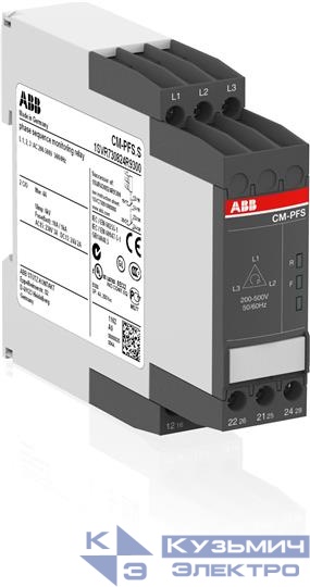 Реле контроля напряжения CM-PFS.S 3х200-500В AC 2ПК винтовые клеммы ABB 1SVR730824R9300