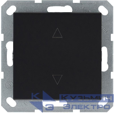 Выключатель для жалюзи 1-кл. 10А IP20 механизм черн. матовый soft touch Jasmart G3018PB