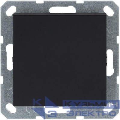 Переключатель проходной 1-кл. 10А IP20 механизм черн. матов. soft touch Jasmart G3012PB