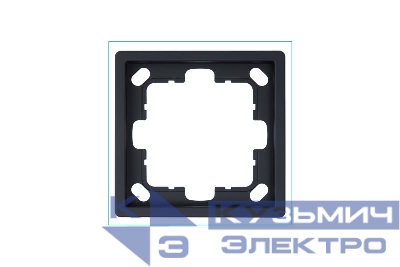 Рамка 1-м СП FD черн. матов. soft touch Jasmart FD1001PBM