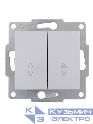 Переключатель проходной 2-кл. 1п СП Karina 10А IP20 механизм бел. LEZARD 707-0288-106