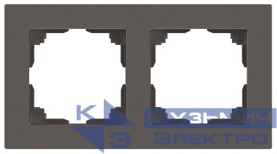 Рамка 2-м СП Accent 6-502-09 титан Intro Б0063723