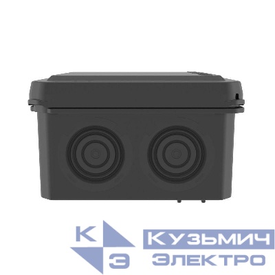 Коробка ответвительная с 8+2 кабельными вводами d20/20мм IP55 70х70х40мм черн. DKC 53770B