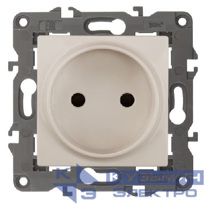 Розетка 1-м СП Эра Elegance 14-2105-02 16А IP20 16AX 250В 2P сл. кость Эра Б0034285