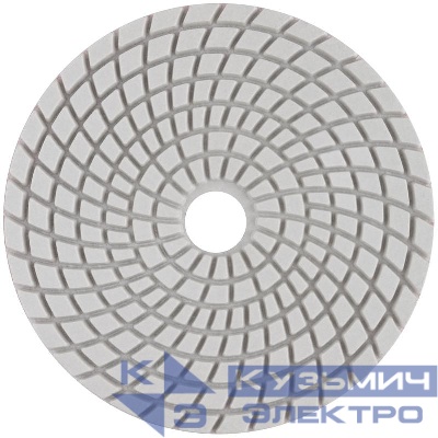 Круг шлифовальный алмазный гибкий АГШК (липучка) влажное шлифование 100мм Р 400 FIT 39844
