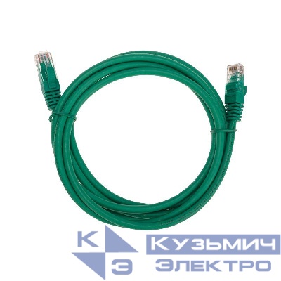 Патч-корд U/UTP CAT 6 RJ45-RJ45 26AWG LSZH зел. 2м Rexant 02-0296-2