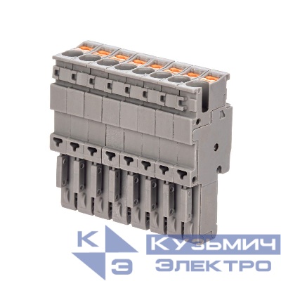 Штекер зажим push-in 8 точек подкл. 2.5кв.мм сер. DKC VPR-P-2.5-8