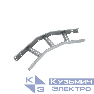 Угол для лотка горизонтальный лестн. 45град. 500х100 сталь 1.5мм "Быстрый монтаж" LGLS45-100-500-1.5 КМ LO6971