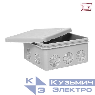 Коробка распределительная КМР-030-035 100х100х50 IP54 с крышкой для прямого монтажа без мембранных вводов сер. EKF plc-kmr-030-034