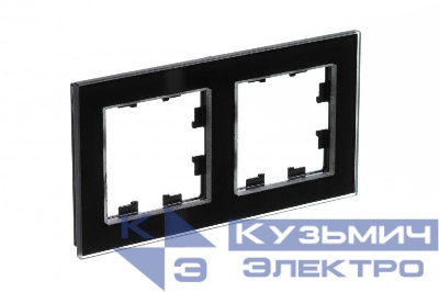 Рамка 2-м AtlasDesign Nature стекло черн. SE ATN321002